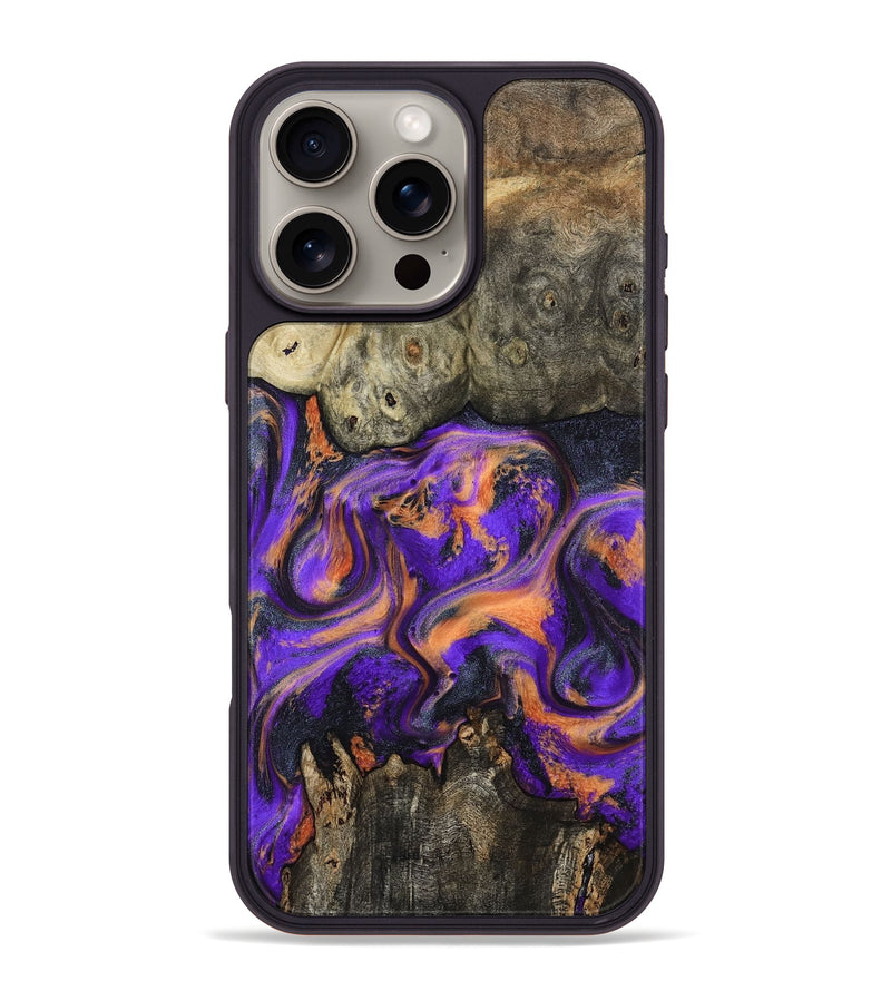 iPhone 16 Pro Max Wood Phone Case - Dalia (Purple, 799183)