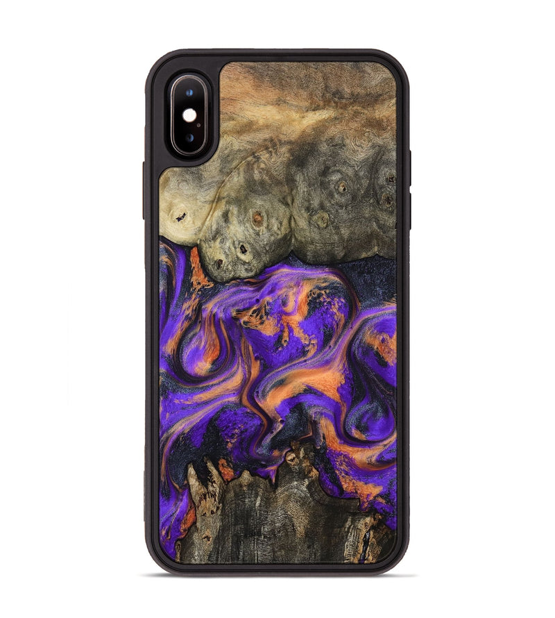 iPhone Xs Max Wood Phone Case - Dalia (Purple, 799183)
