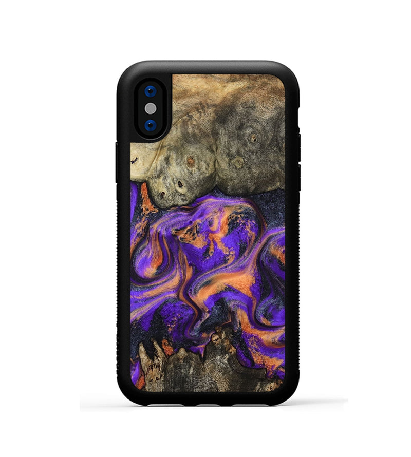 iPhone Xs Wood Phone Case - Dalia (Purple, 799183)