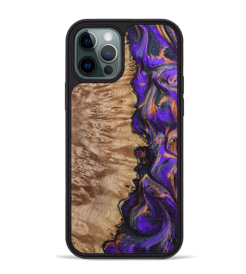 iPhone 12 Pro Max Wood Phone Case - Houston (Purple, 799184)