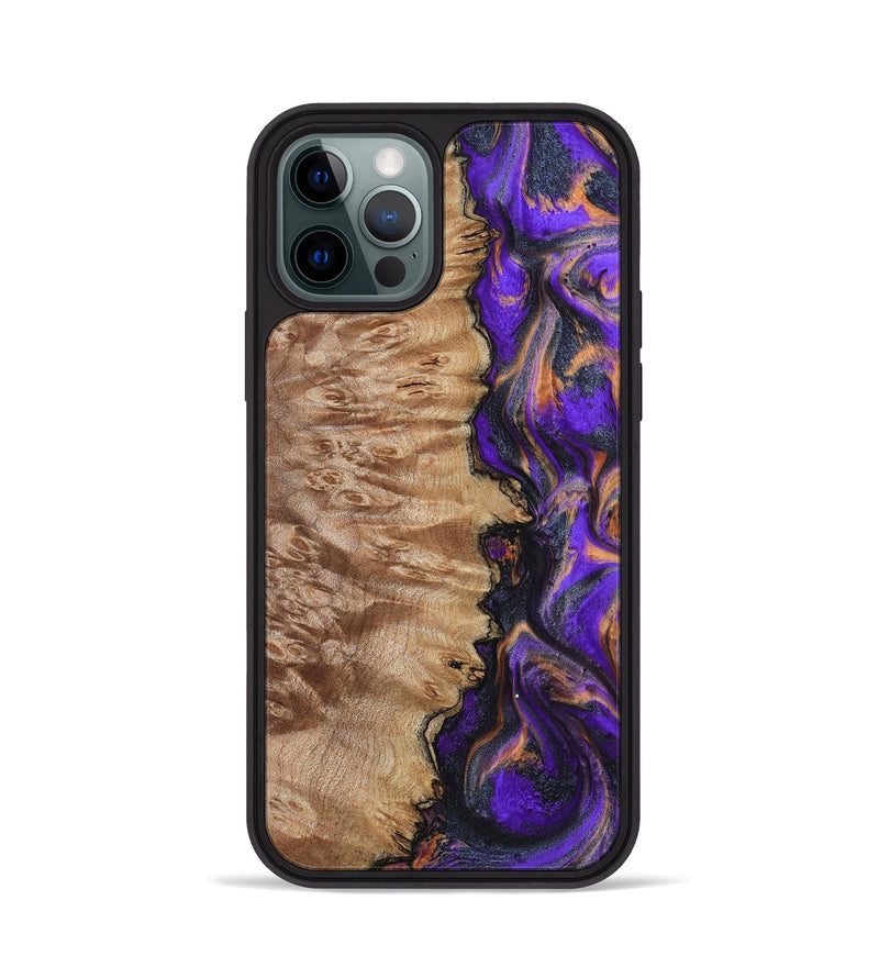 iPhone 12 Pro Wood Phone Case - Houston (Purple, 799184)