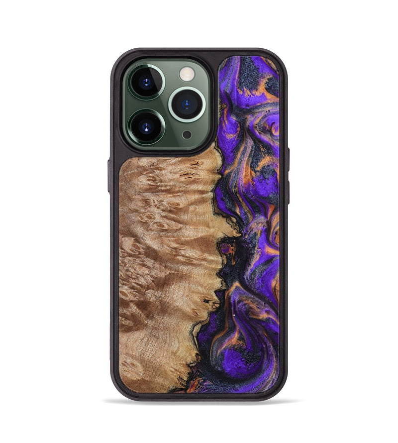 iPhone 13 Pro Wood Phone Case - Houston (Purple, 799184)