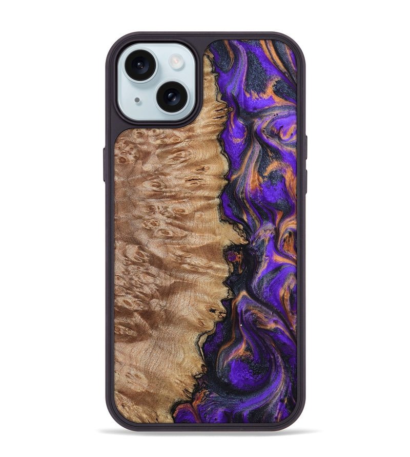 iPhone 15 Plus Wood Phone Case - Houston (Purple, 799184)