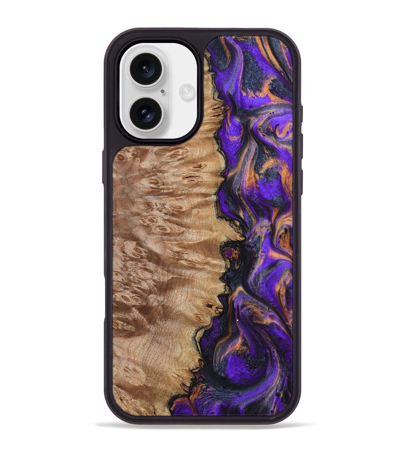 iPhone 16 Plus Wood Phone Case - Houston (Purple, 799184)