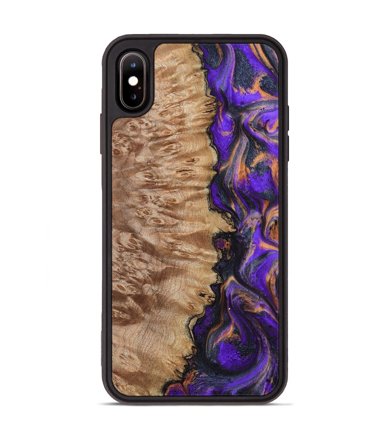 iPhone Xs Max Wood Phone Case - Houston (Purple, 799184)