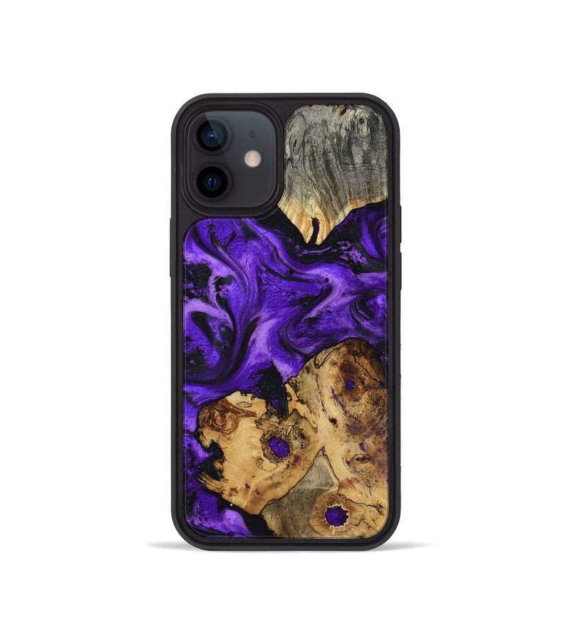 iPhone 12 mini Wood Phone Case - Dominic (Purple, 799185)