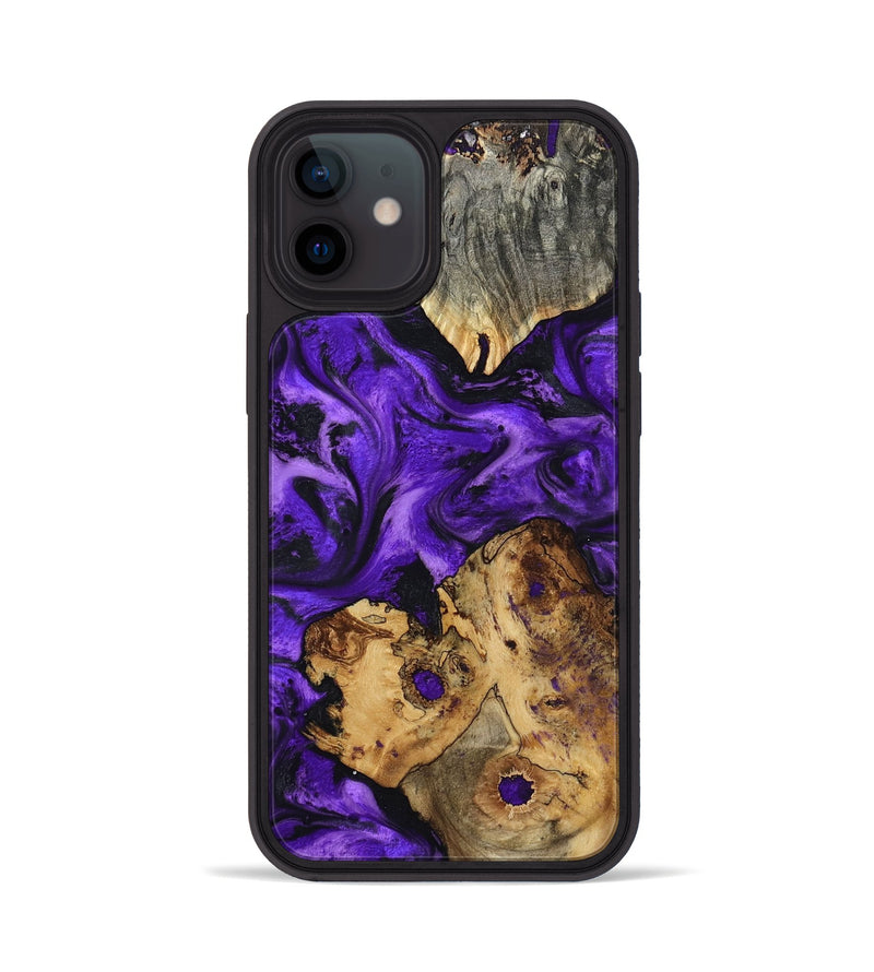 iPhone 12 Wood Phone Case - Dominic (Purple, 799185)