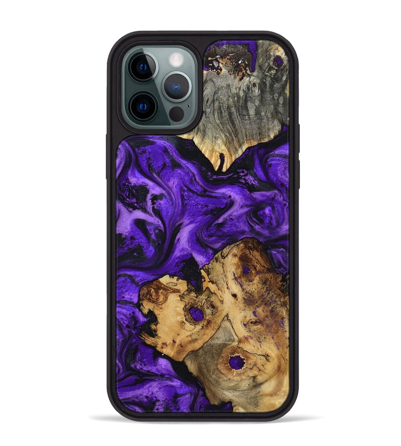 iPhone 12 Pro Max Wood Phone Case - Dominic (Purple, 799185)