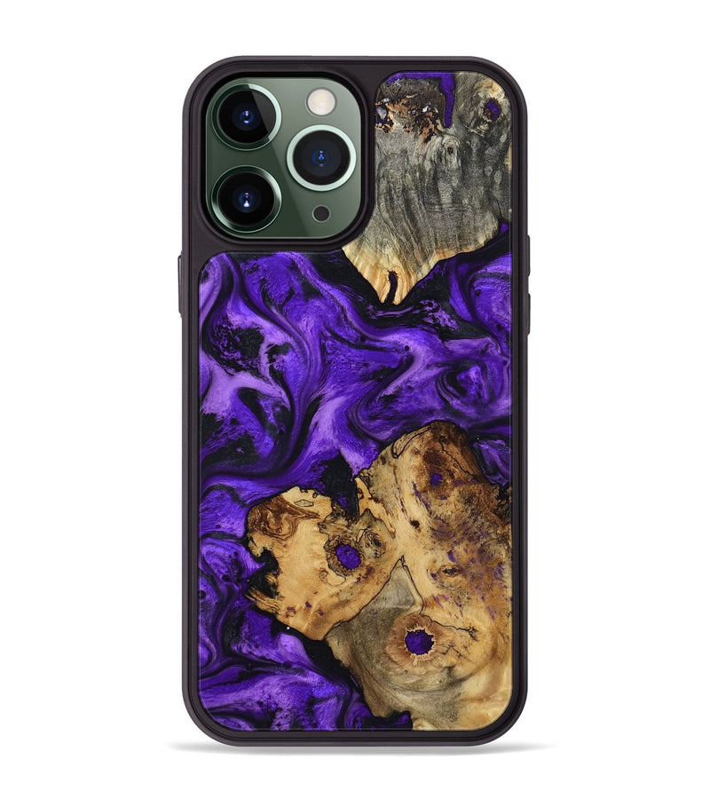 iPhone 13 Pro Max Wood Phone Case - Dominic (Purple, 799185)