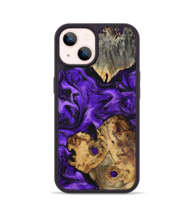 iPhone 14 Wood Phone Case - Dominic (Purple, 799185)
