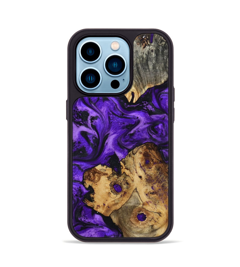 iPhone 14 Pro Wood Phone Case - Dominic (Purple, 799185)