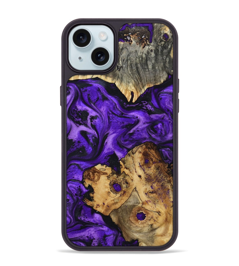 iPhone 15 Plus Wood Phone Case - Dominic (Purple, 799185)