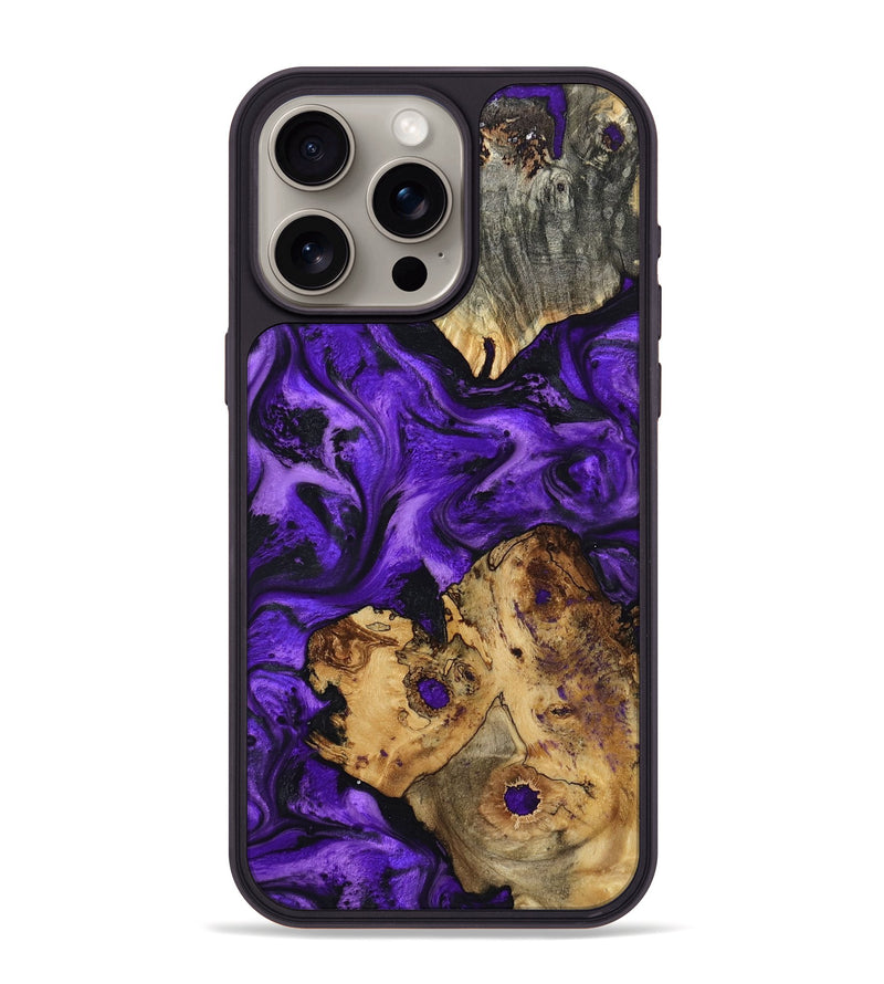 iPhone 15 Pro Max Wood Phone Case - Dominic (Purple, 799185)