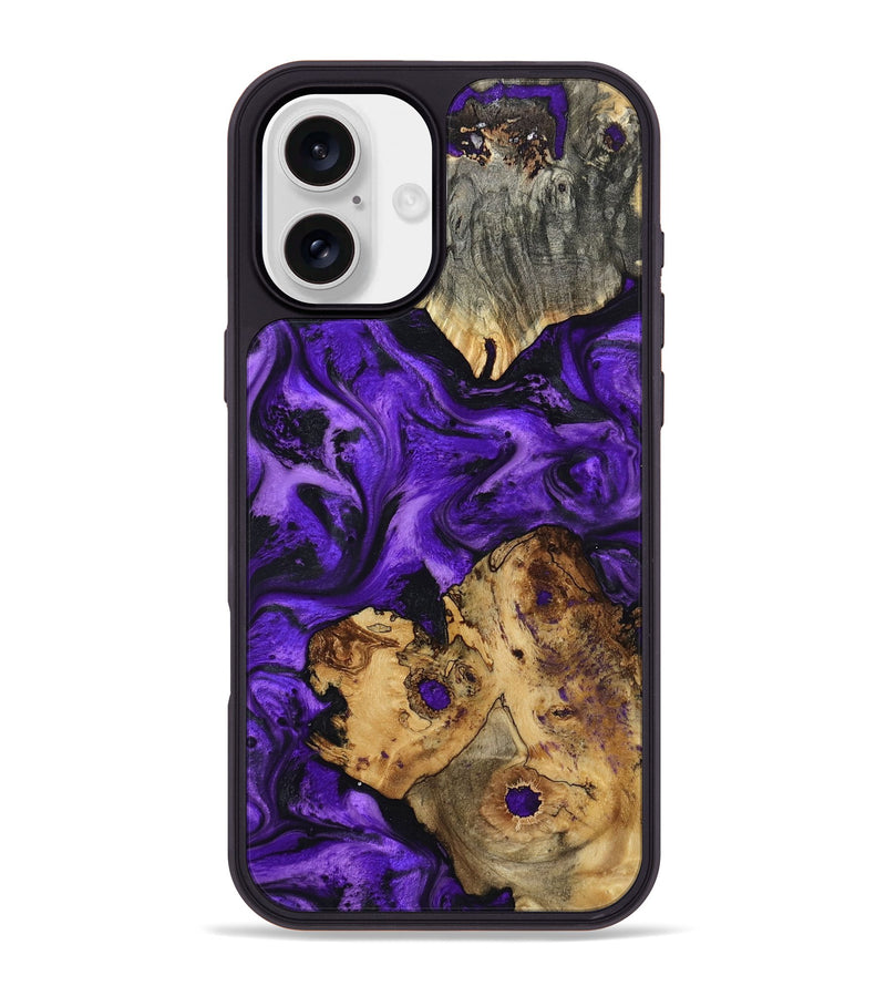 iPhone 16 Plus Wood Phone Case - Dominic (Purple, 799185)