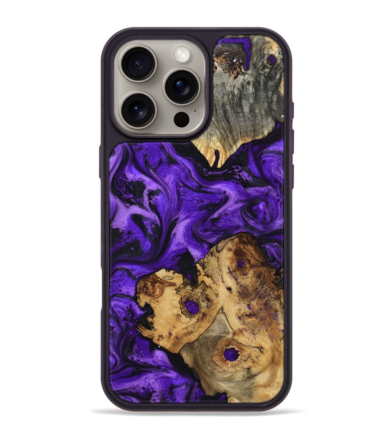 iPhone 16 Pro Max Wood Phone Case - Dominic (Purple, 799185)