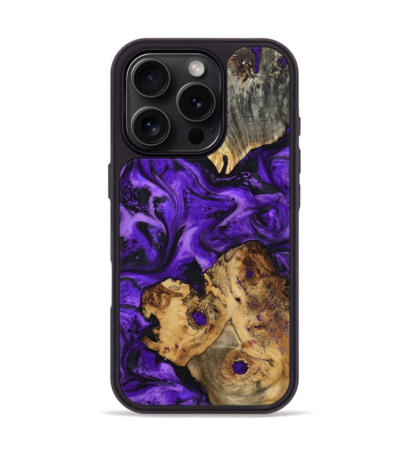 iPhone 16 Pro Wood Phone Case - Dominic (Purple, 799185)