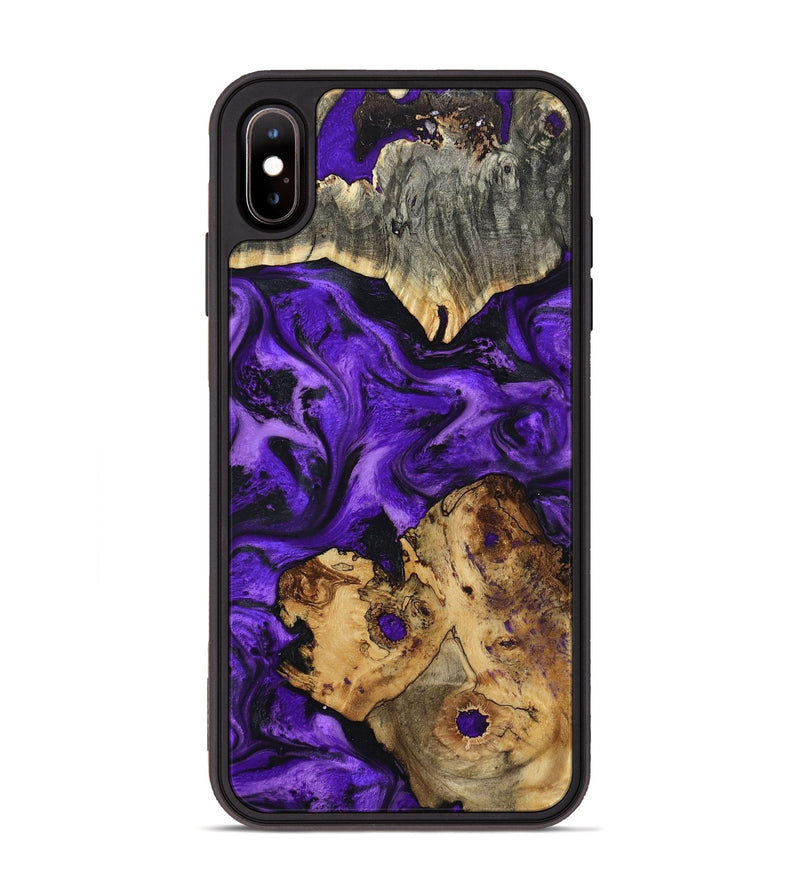 iPhone Xs Max Wood Phone Case - Dominic (Purple, 799185)