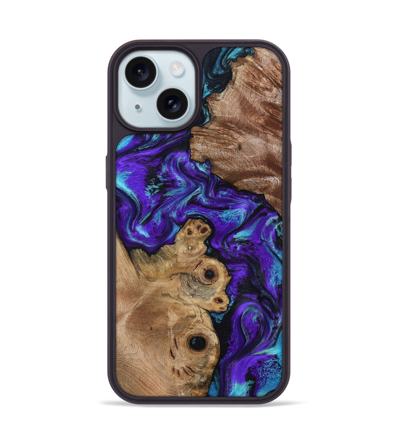 iPhone 15 Wood Phone Case - Furman (Purple, 799188)