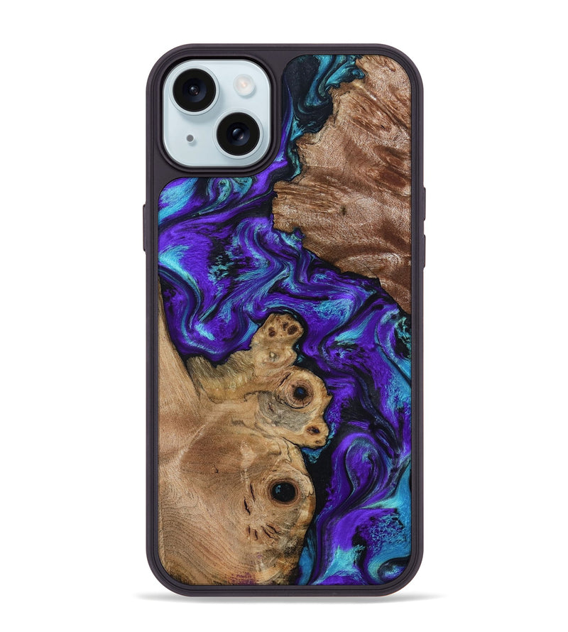 iPhone 15 Plus Wood Phone Case - Furman (Purple, 799188)