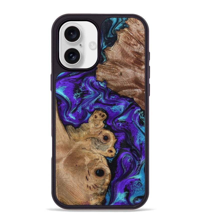 iPhone 16 Plus Wood Phone Case - Furman (Purple, 799188)