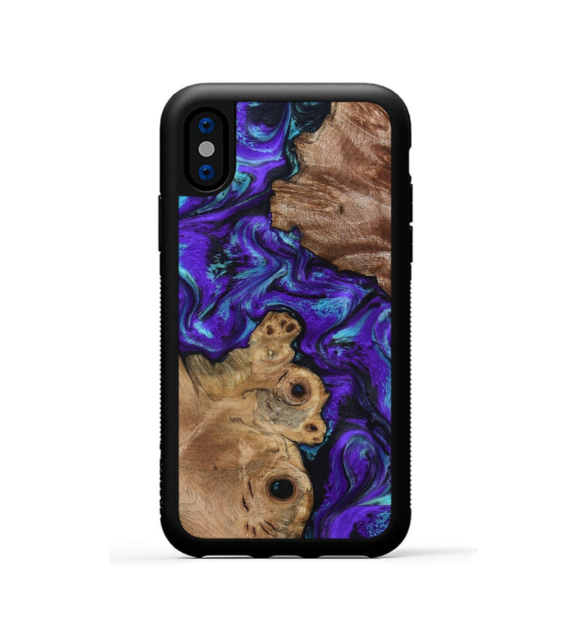iPhone Xs Wood Phone Case - Furman (Purple, 799188)