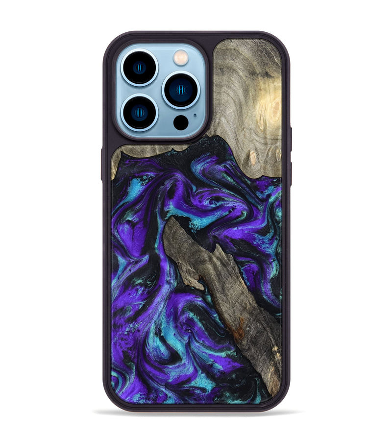 iPhone 14 Pro Max Wood Phone Case - Alannah (Purple, 799189)