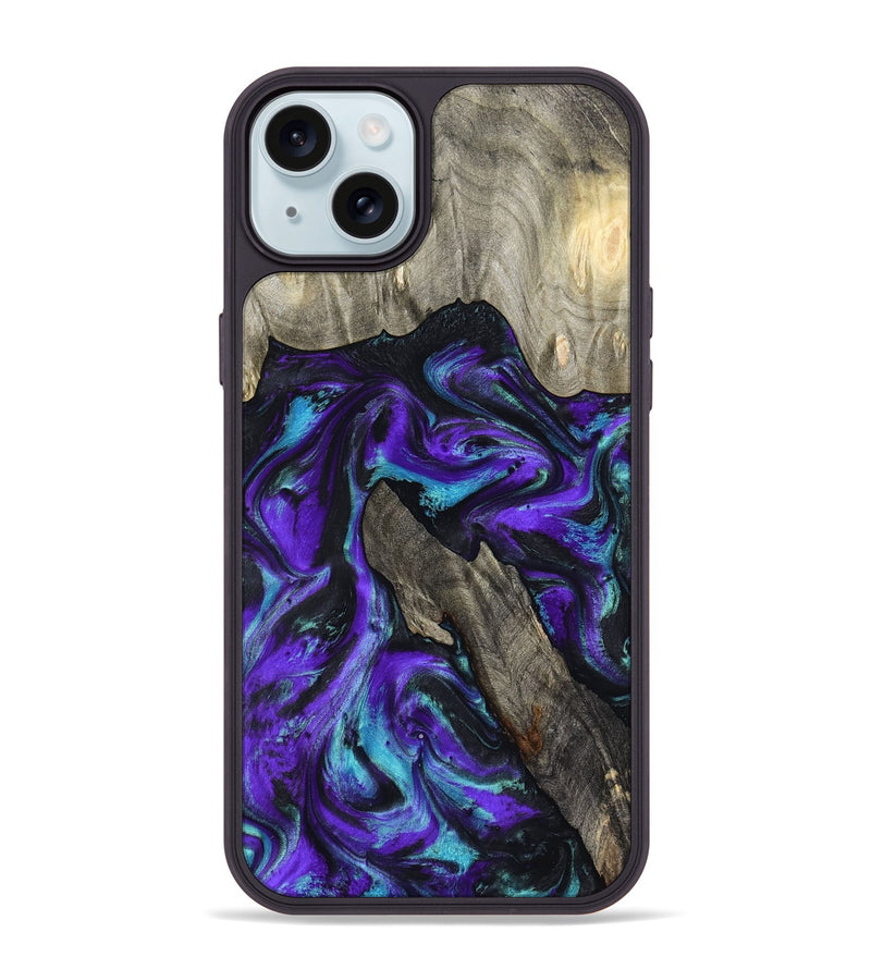 iPhone 15 Plus Wood Phone Case - Alannah (Purple, 799189)