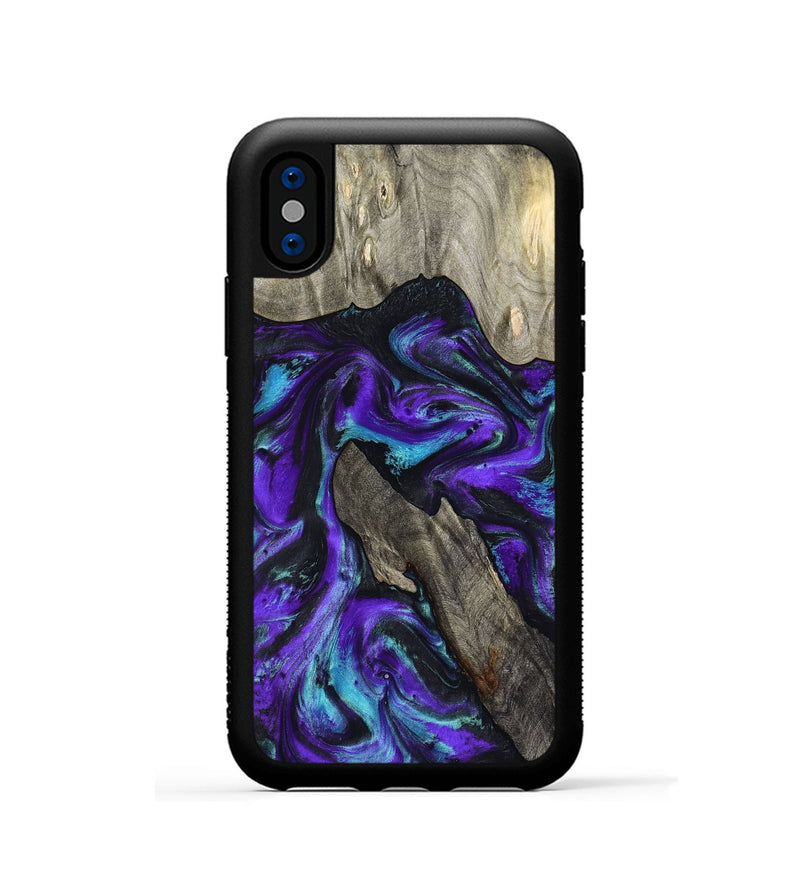 iPhone Xs Wood Phone Case - Alannah (Purple, 799189)