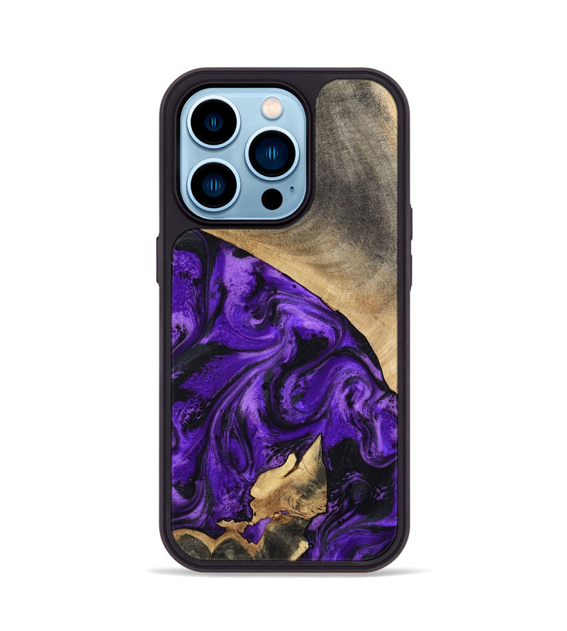 iPhone 14 Pro Wood Phone Case - Katie (Purple, 799191)