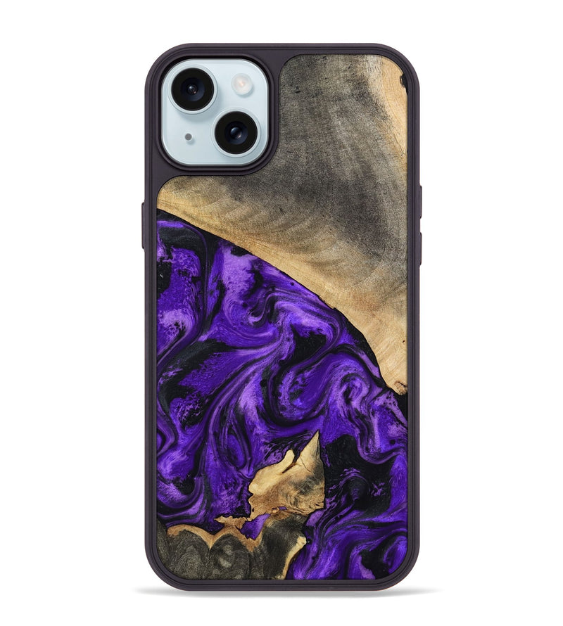 iPhone 15 Plus Wood Phone Case - Katie (Purple, 799191)