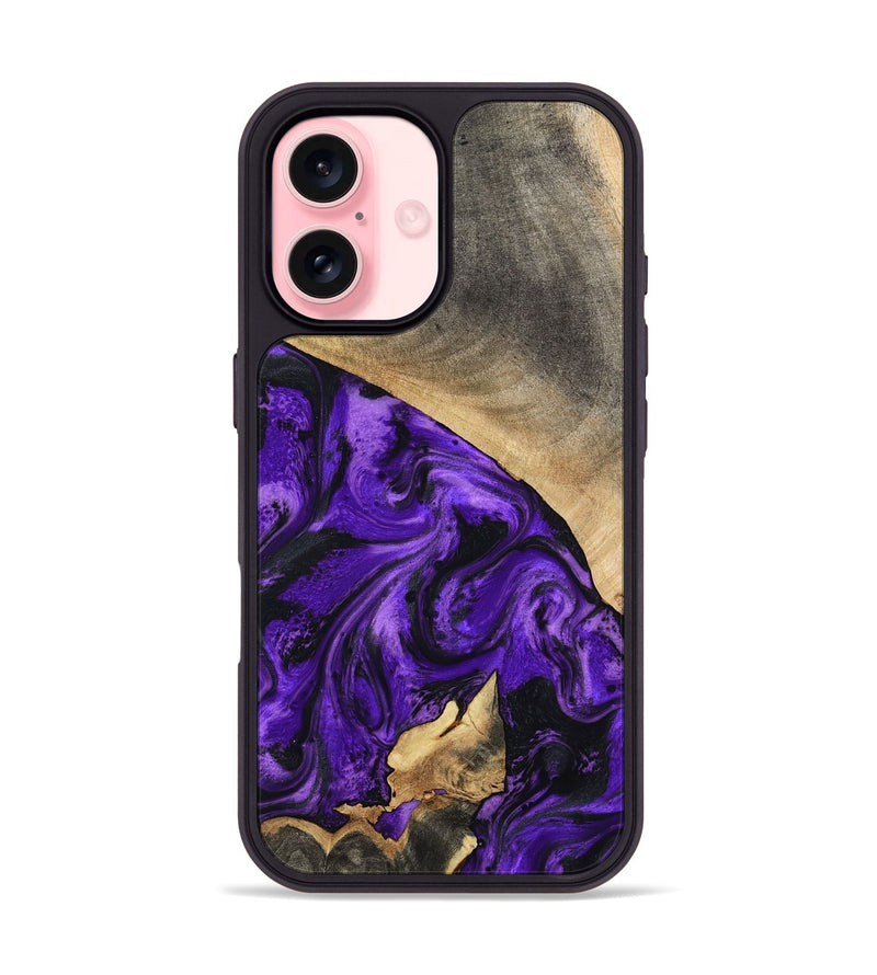iPhone 16 Wood Phone Case - Katie (Purple, 799191)