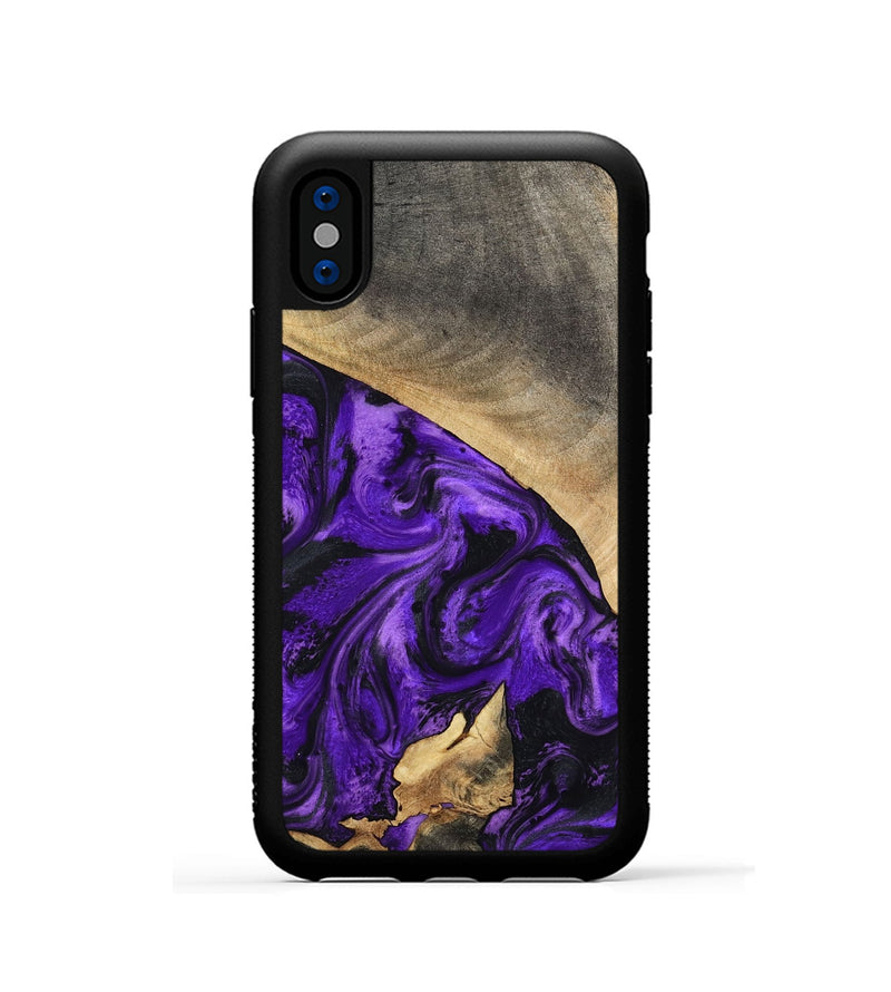 iPhone Xs Wood Phone Case - Katie (Purple, 799191)