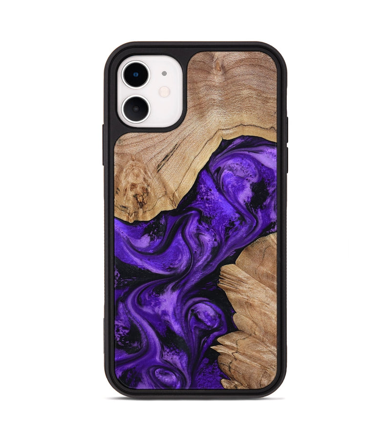 iPhone 11 Wood Phone Case - Alessia (Purple, 799192)