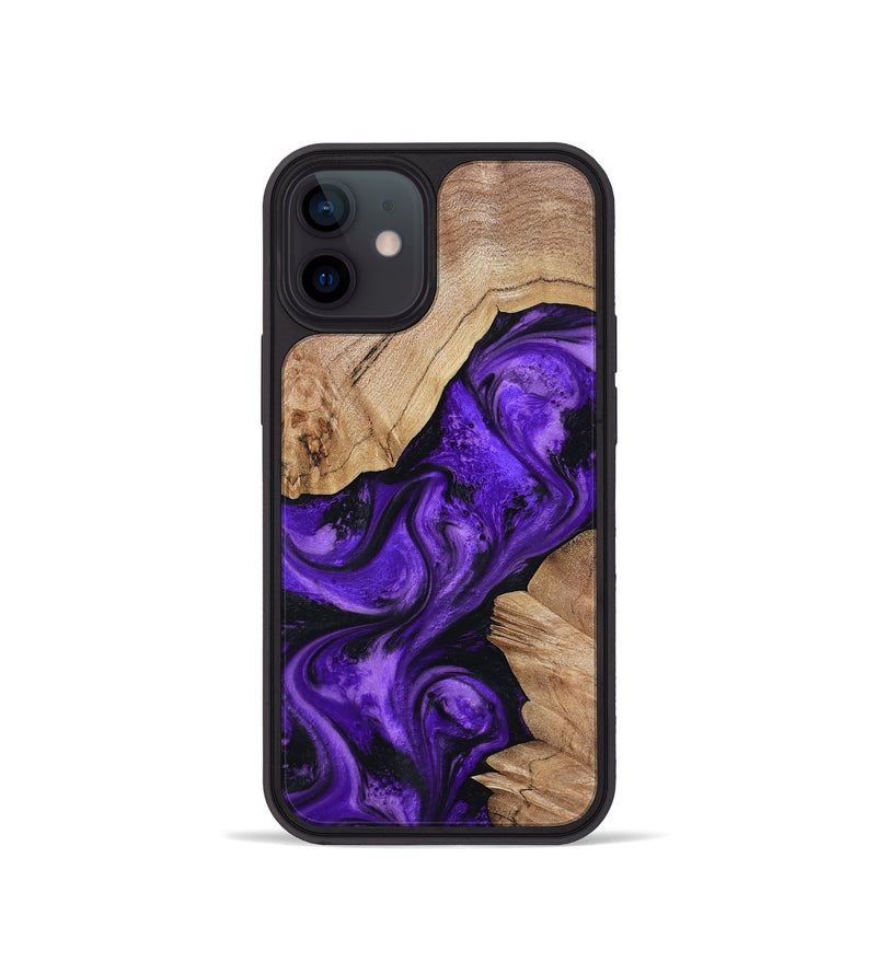 iPhone 12 mini Wood Phone Case - Alessia (Purple, 799192)