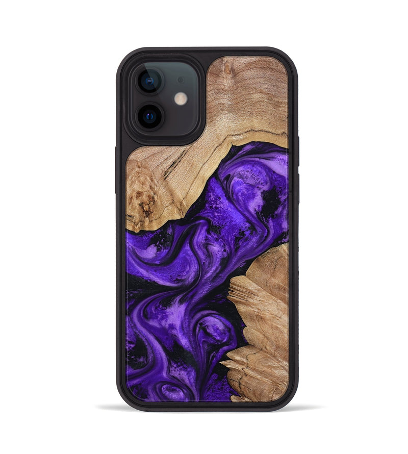 iPhone 12 Wood Phone Case - Alessia (Purple, 799192)