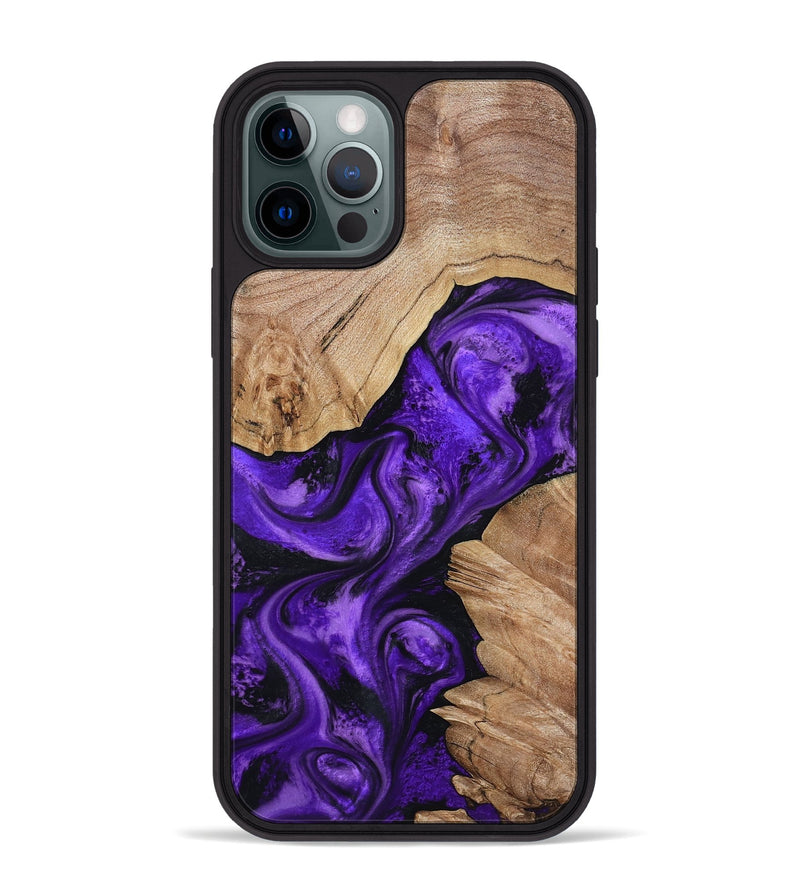 iPhone 12 Pro Max Wood Phone Case - Alessia (Purple, 799192)