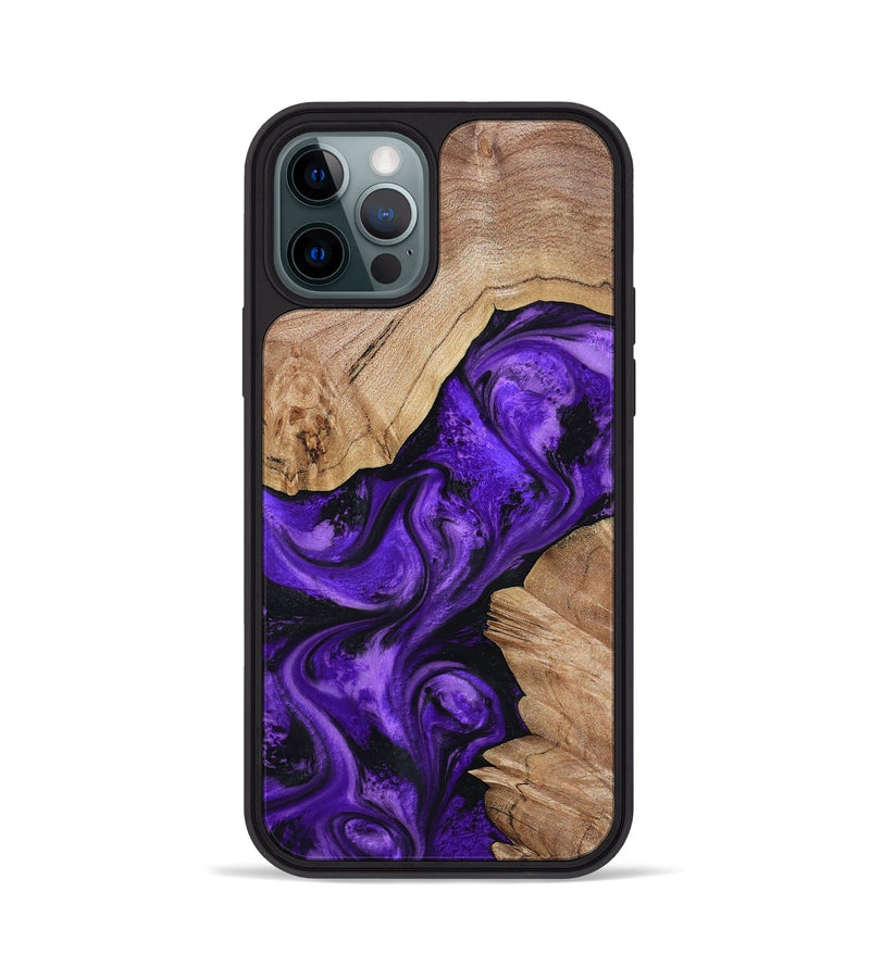 iPhone 12 Pro Wood Phone Case - Alessia (Purple, 799192)