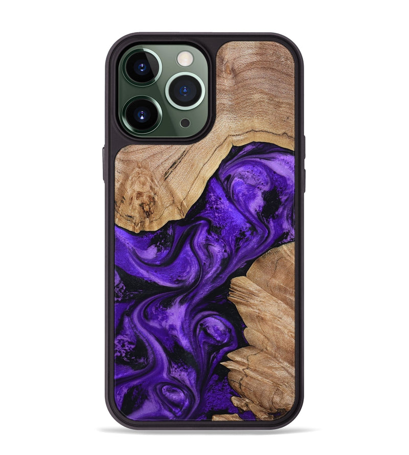 iPhone 13 Pro Max Wood Phone Case - Alessia (Purple, 799192)