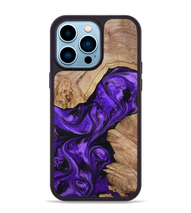 iPhone 14 Pro Max Wood Phone Case - Alessia (Purple, 799192)