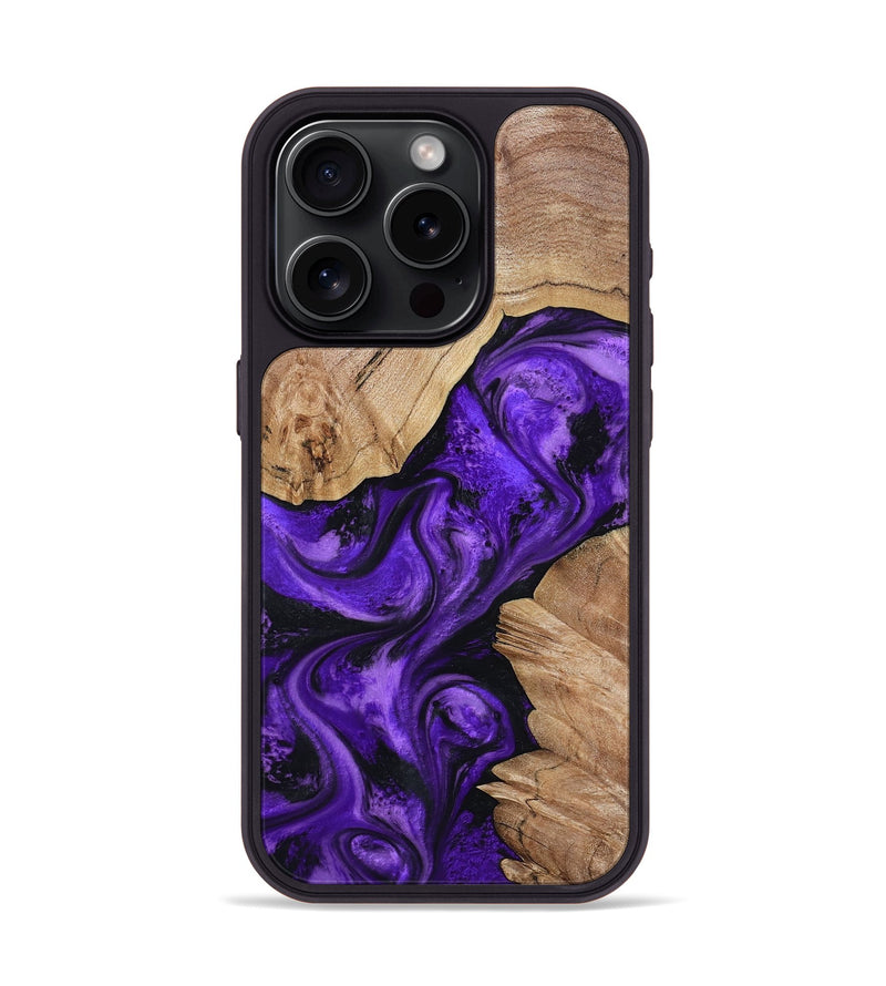 iPhone 15 Pro Wood Phone Case - Alessia (Purple, 799192)