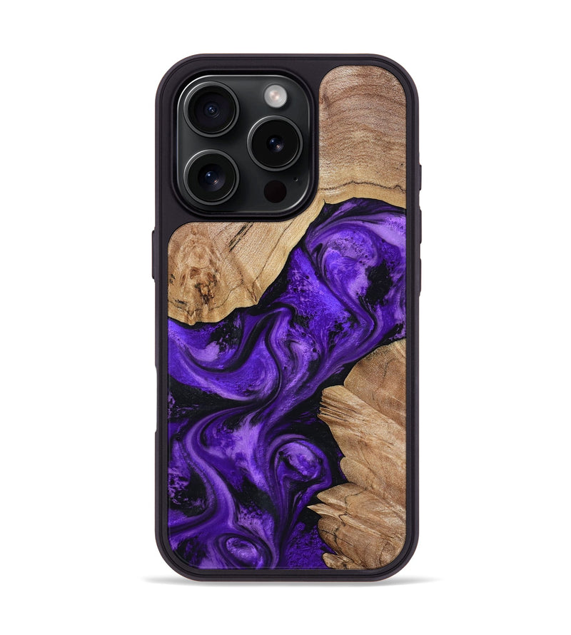 iPhone 16 Pro Wood Phone Case - Alessia (Purple, 799192)