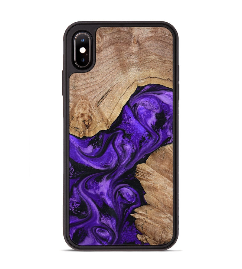 iPhone Xs Max Wood Phone Case - Alessia (Purple, 799192)