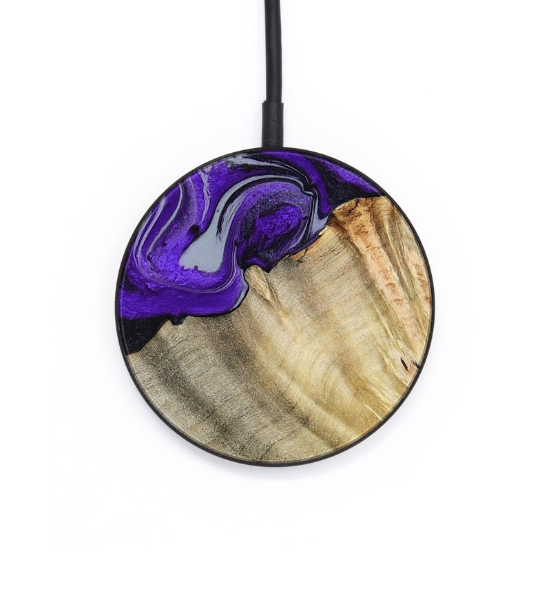 Circle Wood Wireless Charger - Debbra (Purple, 799193)