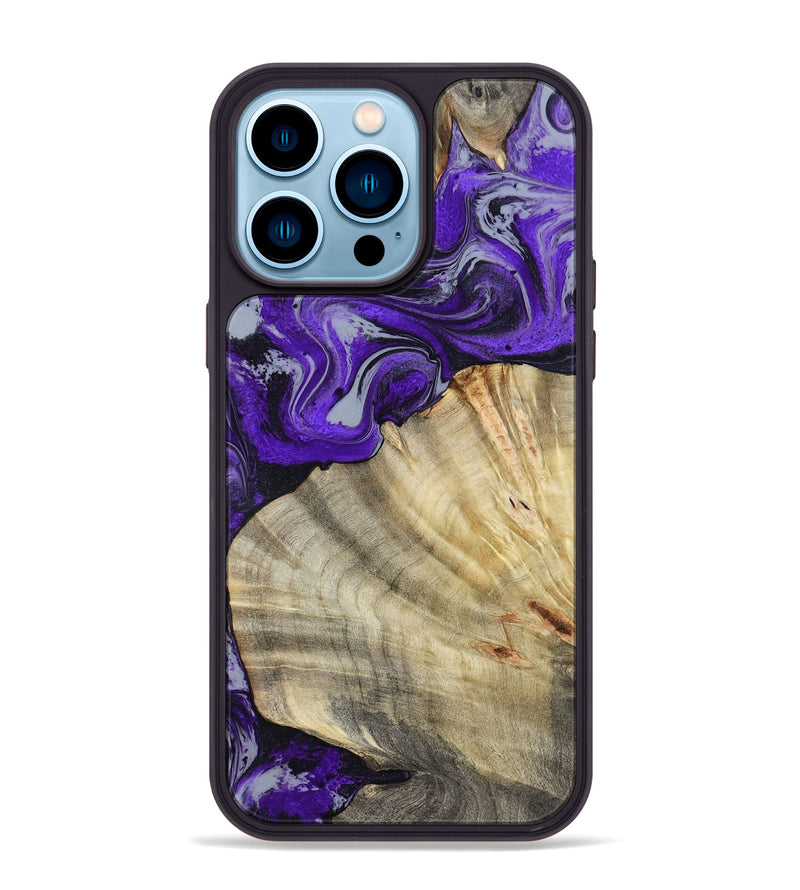 iPhone 14 Pro Max Wood Phone Case - Debbra (Purple, 799193)
