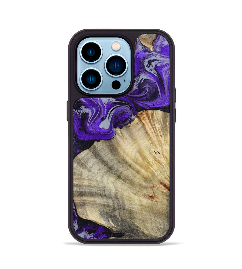 iPhone 14 Pro Wood Phone Case - Debbra (Purple, 799193)