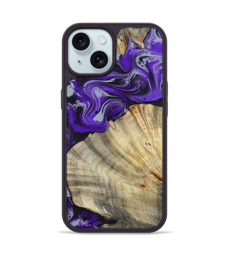 iPhone 15 Wood Phone Case - Debbra (Purple, 799193)