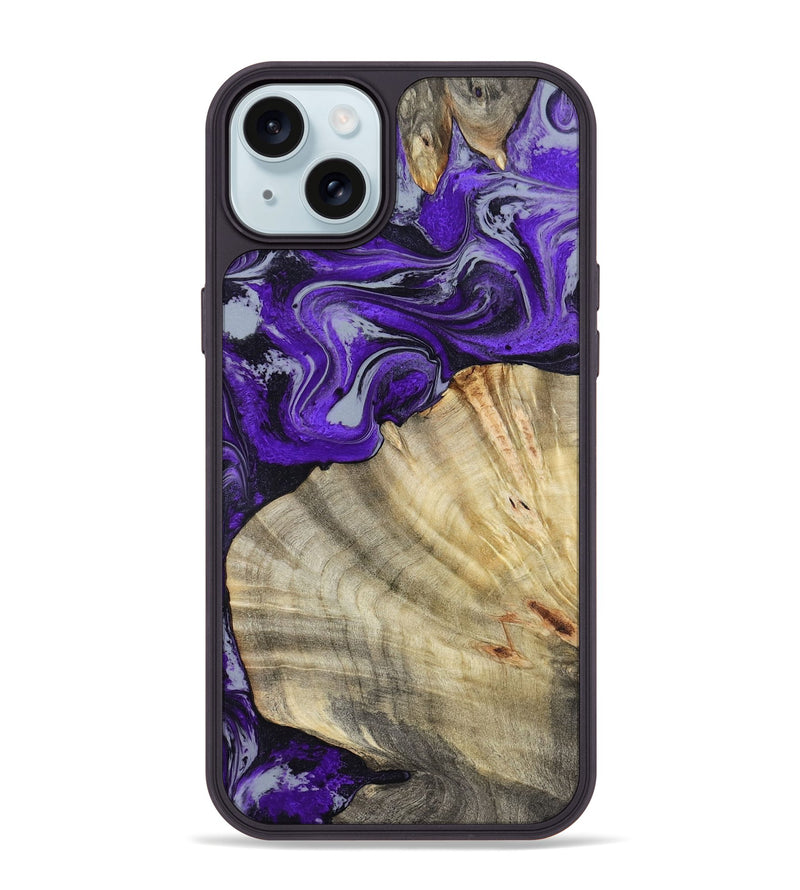 iPhone 15 Plus Wood Phone Case - Debbra (Purple, 799193)