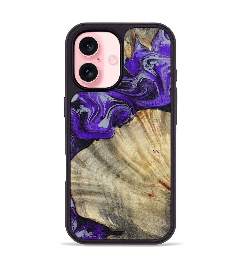 iPhone 16 Wood Phone Case - Debbra (Purple, 799193)