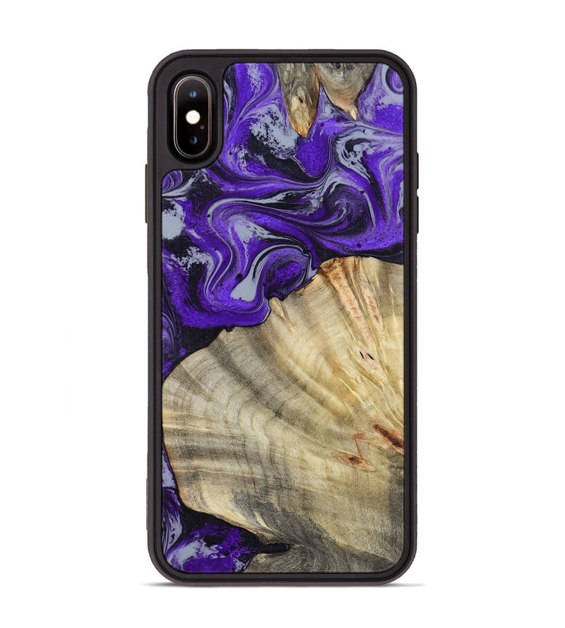 iPhone Xs Max Wood Phone Case - Debbra (Purple, 799193)