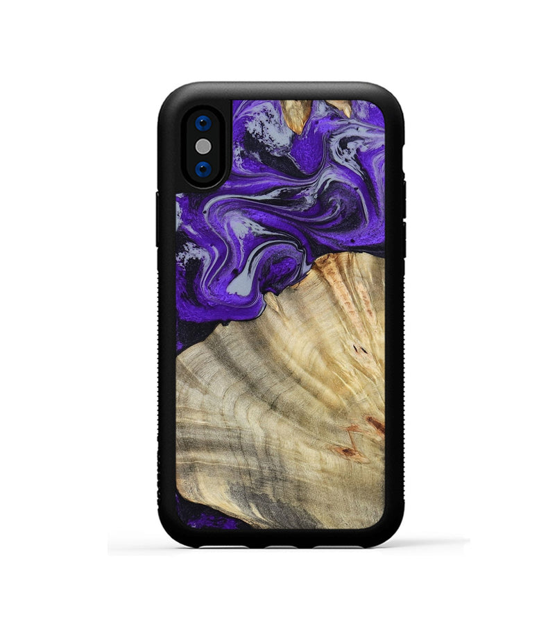 iPhone Xs Wood Phone Case - Debbra (Purple, 799193)